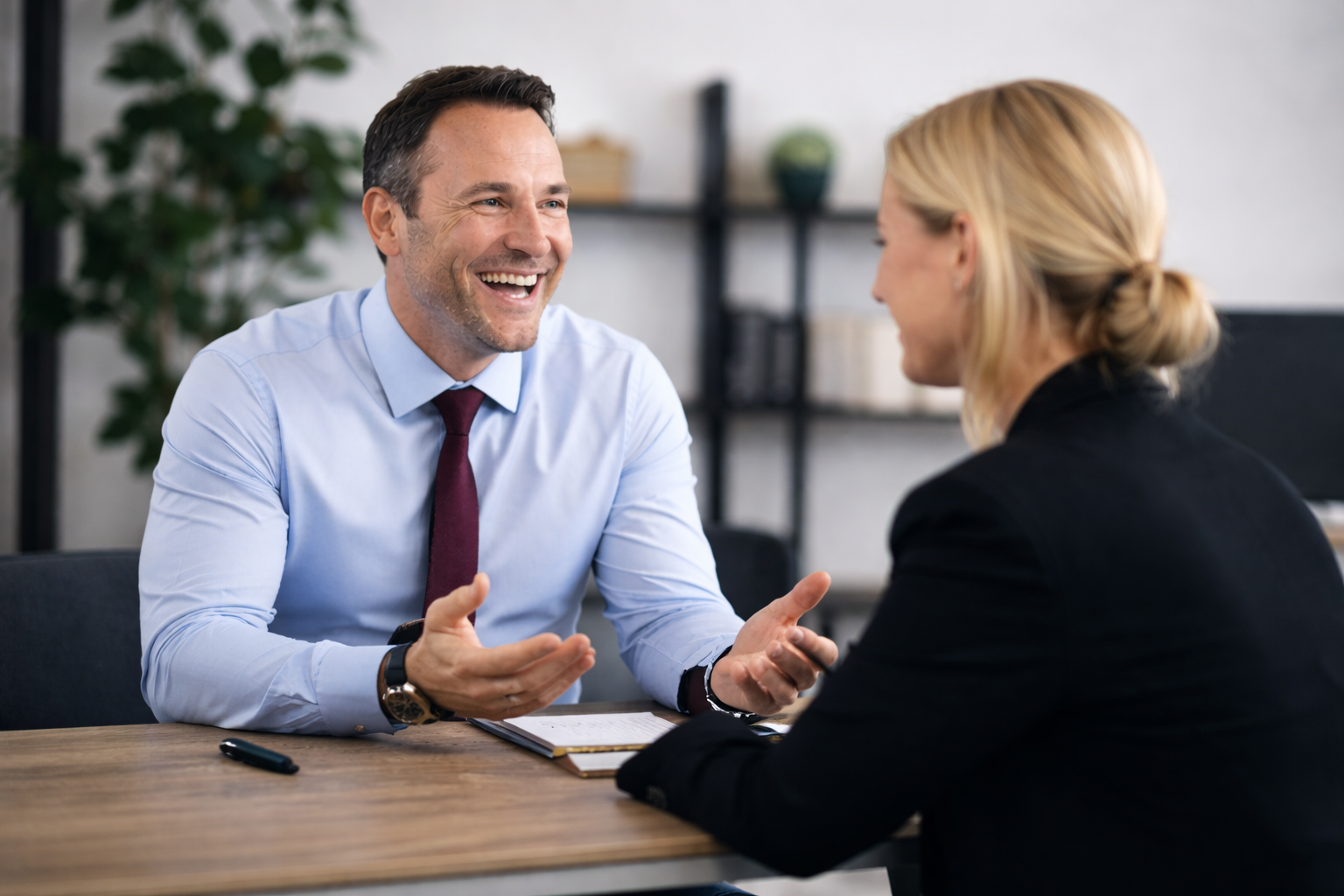 One-on-one professional conversation focused on long-term fit